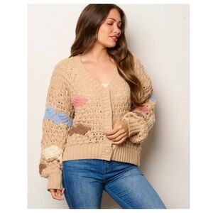 New In Women's Button Up Sweater Cardigan